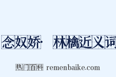 念奴娇·林檎近义词是什么意思的图片